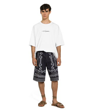 SHORT-SLEEVED MARINA-PRINT T-SHIRT