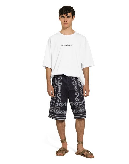 SHORT-SLEEVED MARINA-PRINT T-SHIRT
