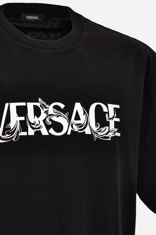 T-Shirt In Jersey Fabric-Versace Print