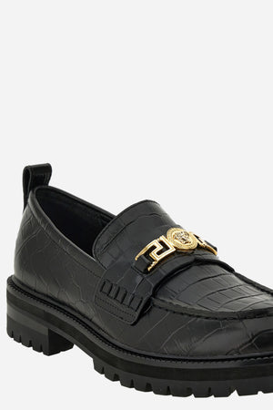 La Greca Loafer In Embossed Croc Calf Leather