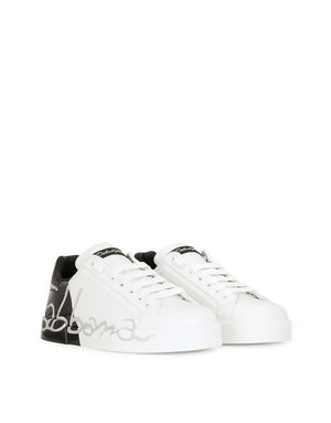 TWO-TONE SNEAKERS WITH DG LACES