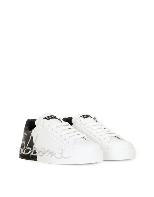 TWO-TONE SNEAKERS WITH DG LACES