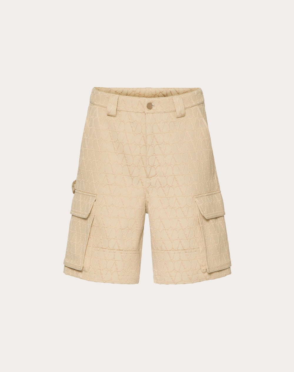 Bermuda Cargo In Cotone Pesante Con Motivo Toile Iconographe