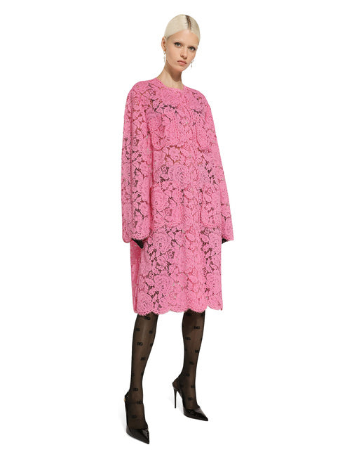 FLORAL CORDONETTO LACE LOGO COAT