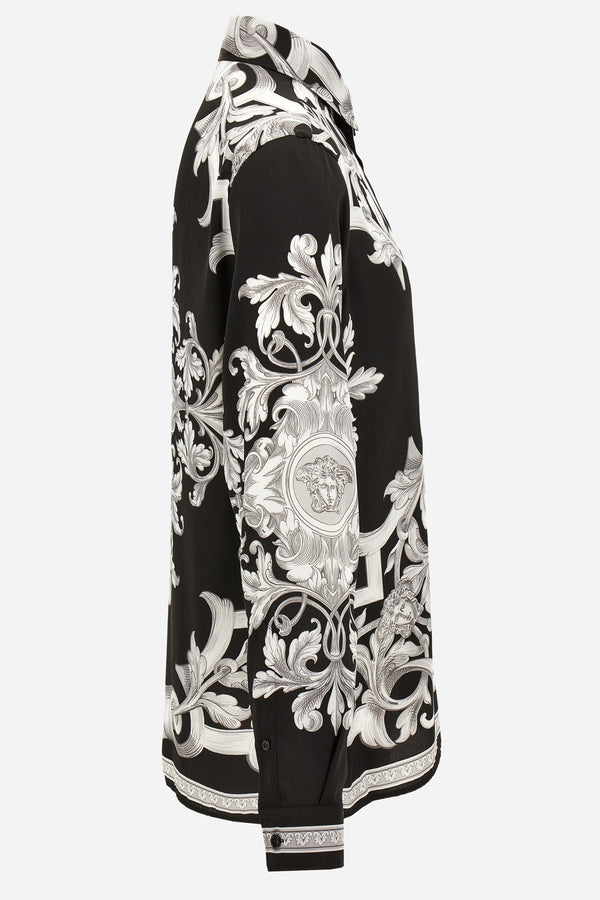 Informal Shirt In Twill Poly Architectural Barocco Print