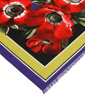 COTTON SARONG WITH ANEMONE PRINT (110 X 190)