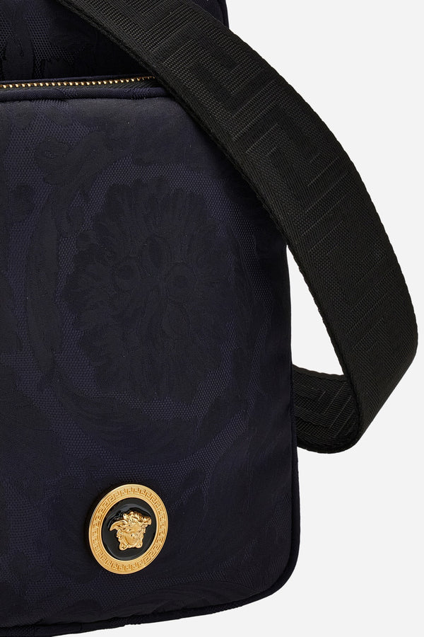 Icon Nylon Crossbody In Nylon Jacquard-Calf Leather