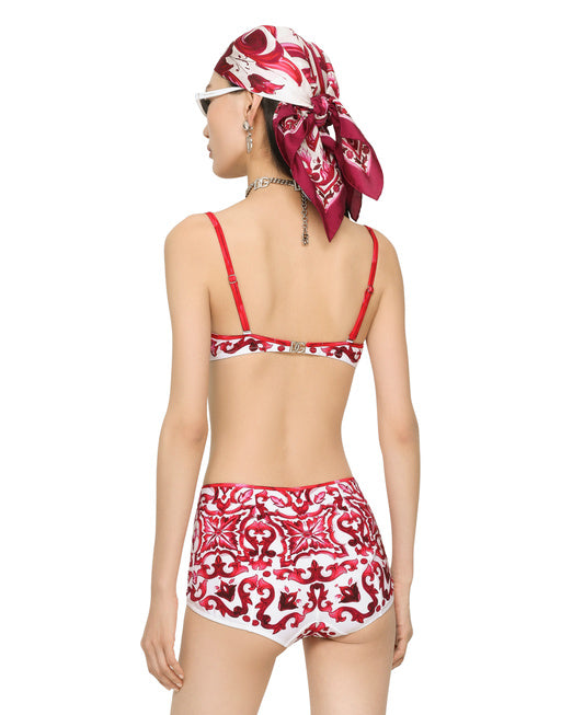 MAJOLICA-PRINT PADDED BIKINI