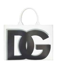 LARGE CALFSKIN DG DAILY SHOPPER WITH DG LOGO PRINT