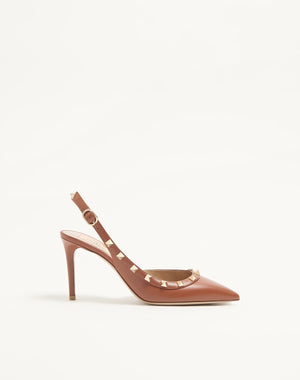 DÉCOLLETÉ SLINGBACK ROCKSTUD IN VITELLO 85MM