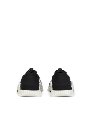 LOGO-PRINT CANVAS NS1 SLIP-ON SNEAKERS