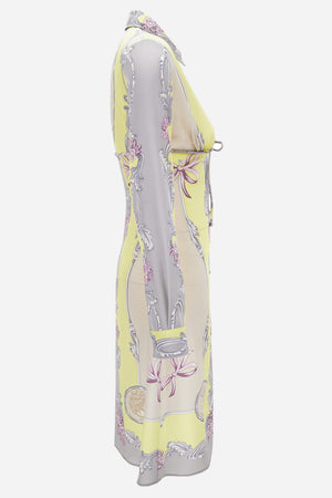 Dress In Silk Crepe Satin Print Cameo Foulard Pn 180
