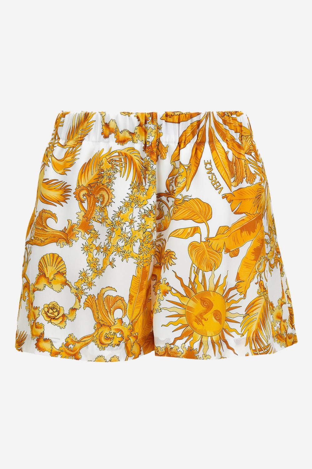 Shorts In Twill Poly Baroque Palm Allover Print