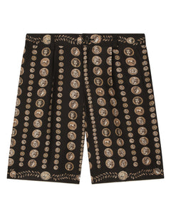 COIN-PRINT SILK SHORTS