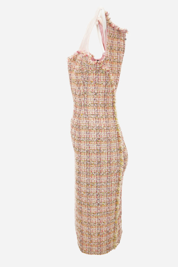 Cocktail Dress In Cotton Mix Fancy Tweed