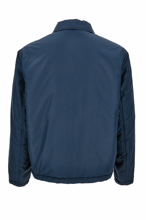 Reversible Blouson In Plain Technical Fabric + Poly Wr Grs Print Barocco 92 Allover Canvas Print