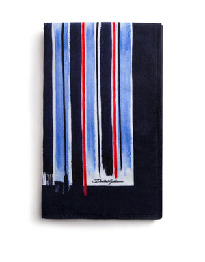 BRUSHSTROKE-PRINT TERRYCLOTH BEACH TOWEL