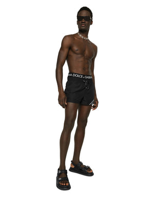 SHORT SWIM TRUNKS WITH BRANDED BAND