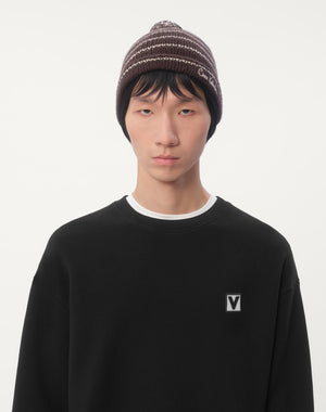 Felpa Girocollo In Cotone Con Patch Chez Valentino