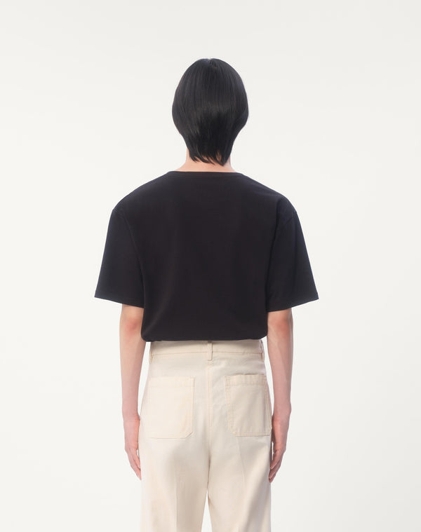 T-Shirt In Cotone Con Stampa Chez Valentino