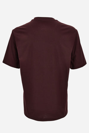 T-Shirt In Compact Cotton Jersey Fabric-Chain Crest Print