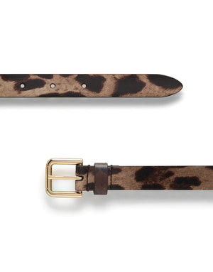 CALFSKIN BELT WITH LEOPARD PRINT