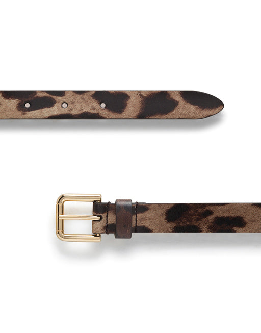 CALFSKIN BELT WITH LEOPARD PRINT