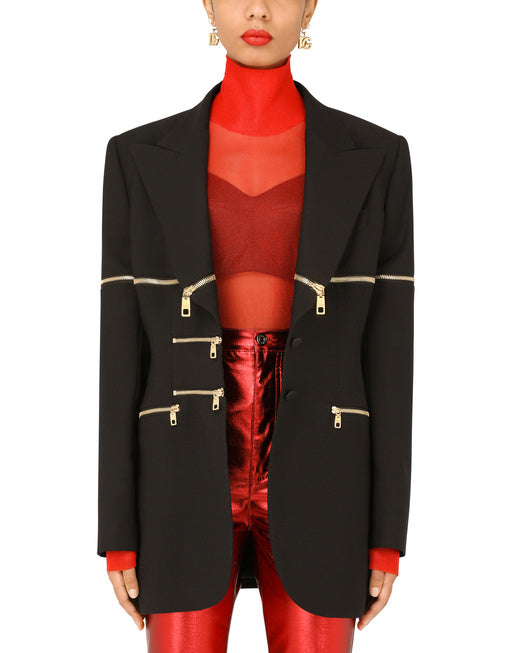 SINGLE-BREASTED JACKET WITH ZIPPER