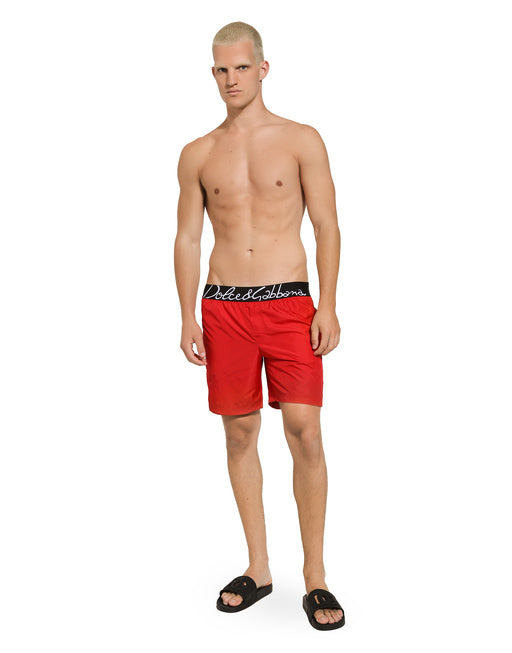 MID-LENGTH SWIM TRUNKS WITH DOLCE&GABBANA LOGO