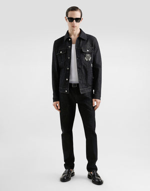 REGULAR-FIT COTTON JEANS WITH TAG