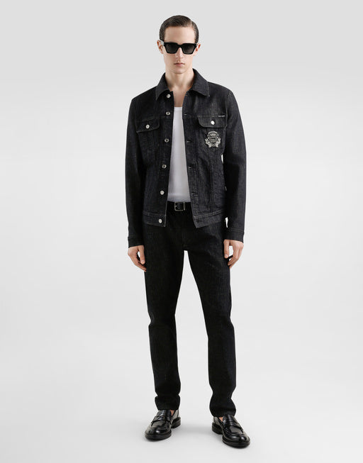 REGULAR-FIT COTTON JEANS WITH TAG