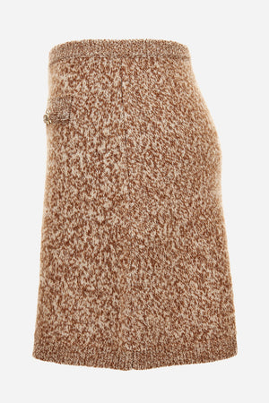 Knit Skirt In Mouline' Wool Cashmere Icons