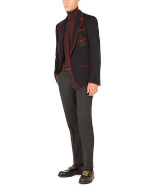 DECONSTRUCTED JERSEY JACKET WITH PATCH