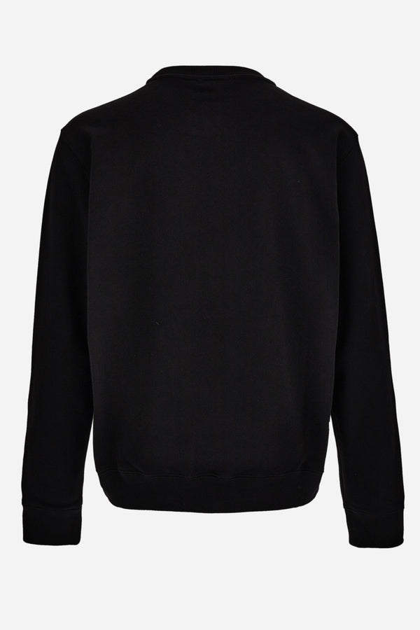 Sweatshirt In Non-Brushed Sweat Fabric-Medusa Versace Greca Print