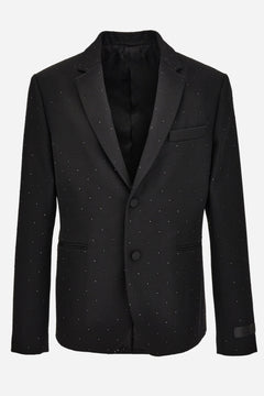 Evening Jacket In Grain De Poudre Fabric-Hotfix Embroidery