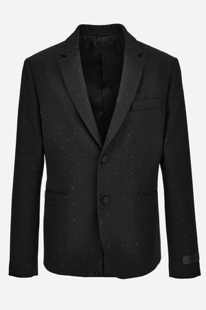 Evening Jacket In Grain De Poudre Fabric-Hotfix Embroidery