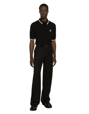 SHORT-SLEEVED POLO-SHIRT WITH DG LOGO EMBROIDERY