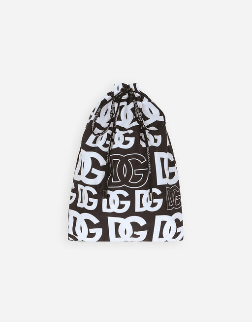 SHORT SWIM TRUNKS WITH ALL-OVER DG PRINT