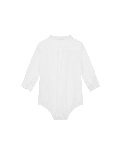 POPLIN BABYGROW WITH DG LOGO PATCH