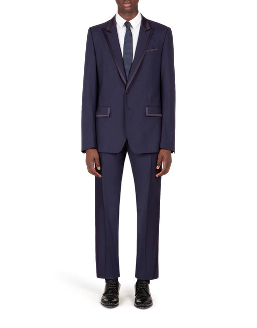 WOOL MARTINI-FIT SUIT WITH SATIN DETAILS