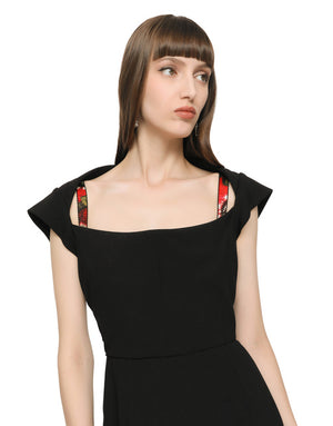 CADY FABRIC MINI DRESS