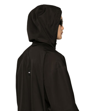 HOODED NYLON JACKET WITH DGVIB3 PATCH