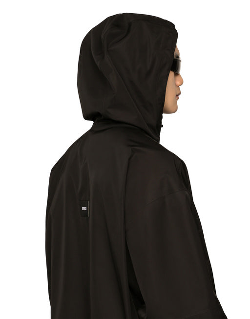 HOODED NYLON JACKET WITH DGVIB3 PATCH
