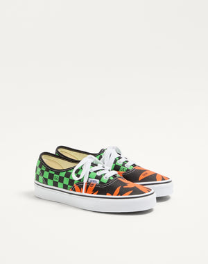 Sneaker Low-Top Valentino Garavani And Vans In Tessuto Con Stampa VLogo Checkerboard E Stampa Tropical Leaves