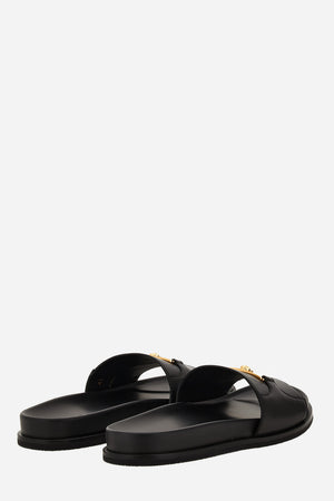 Versace Tank Sandals In Calf Leather