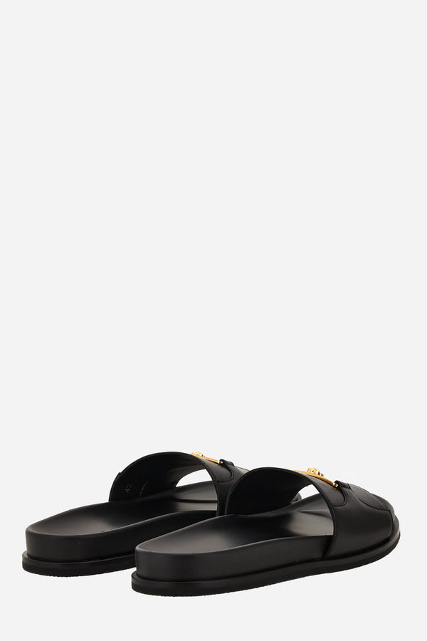 Versace Tank Sandals In Calf Leather