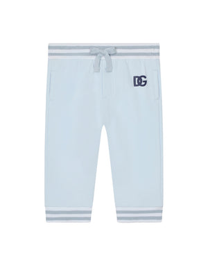 COTTON JERSEY JOGGING PANTS WITH DG LOGO PRINT