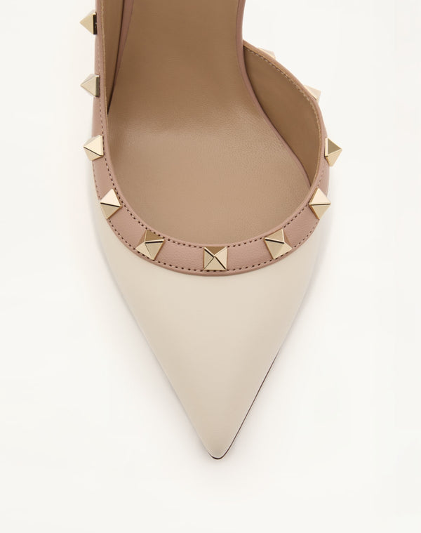 DÉCOLLETÉ SLINGBACK ROCKSTUD IN VITELLO 85MM