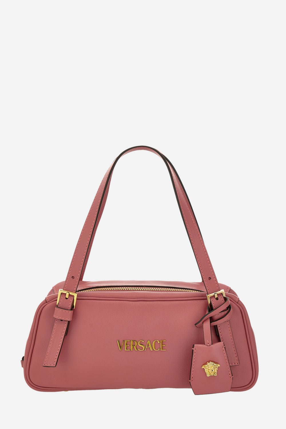 Versace Tag Shoulder In Lamb Leather
