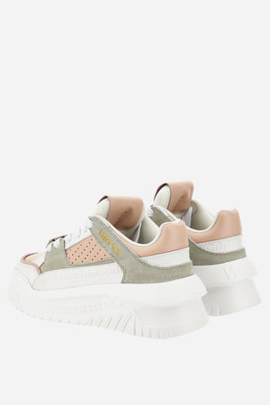 Oversize Court Sneaker In Calf Leather-Fabric